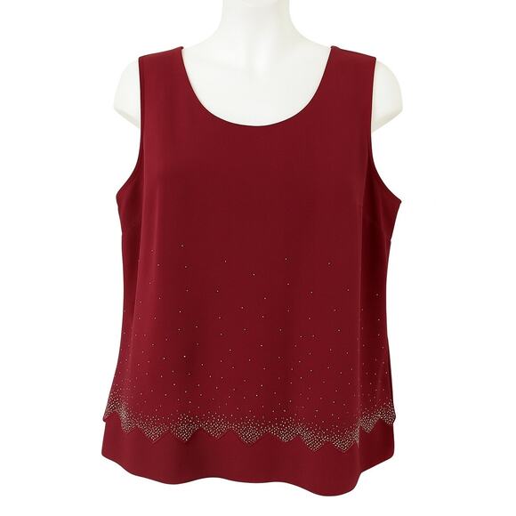 FAS‎ Burgundy 3-Piece Georgette Evening Set –Plus Size 1X - Picture 3 of 6